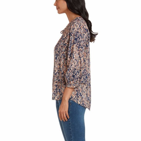 Matty M Ladies' 3/4 Sleeve Tie Front Top NWT - Picture 4 of 4